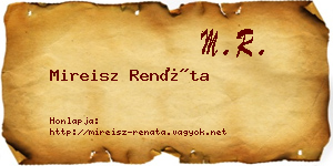Mireisz Renáta névjegykártya